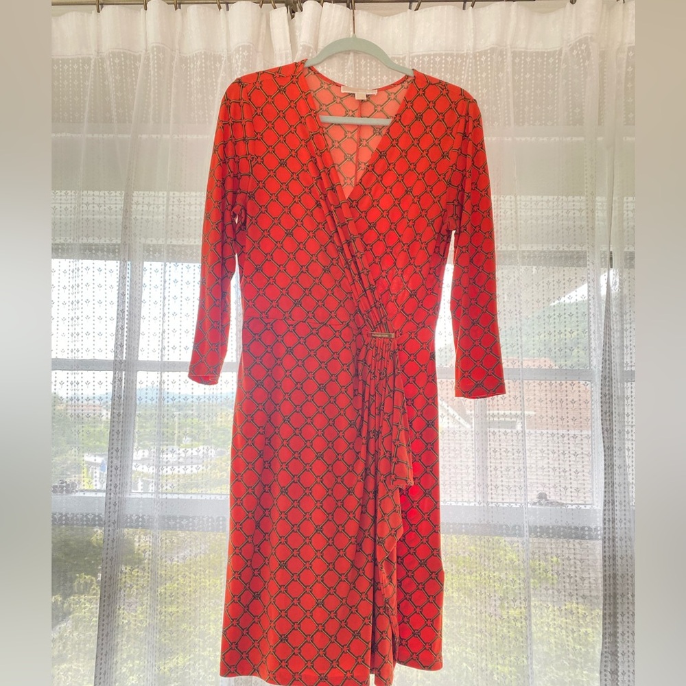 Michael Kors orange dress with link design